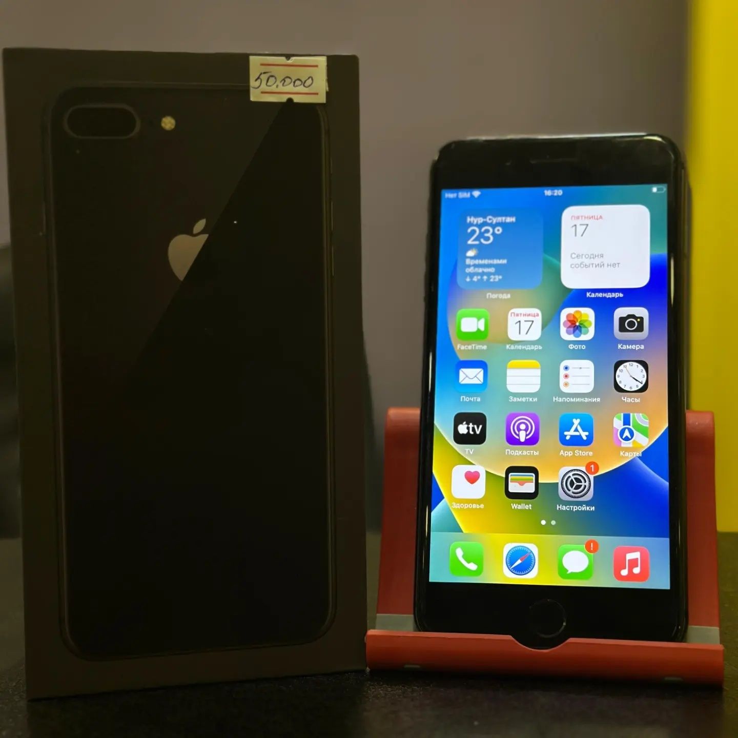 Iphone 8+, 100% акб;256гб, Kaspi Red: 50 000 тг. - Мобильные телефоны /  смартфоны Павлодар на Olx