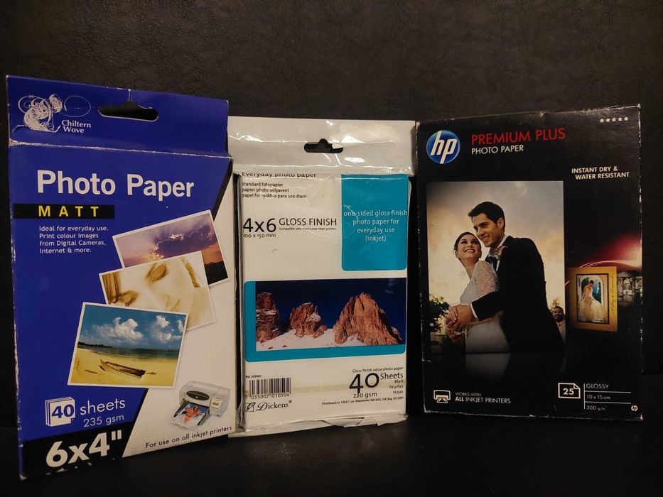 Hârtie foto HP mata si lucioasa