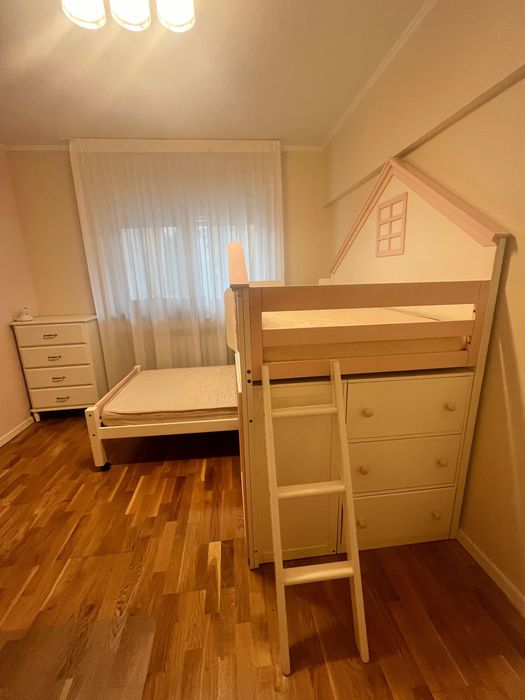 2 Paturi supraetajate pentru copii Mobexpert, cu saltele incluse
