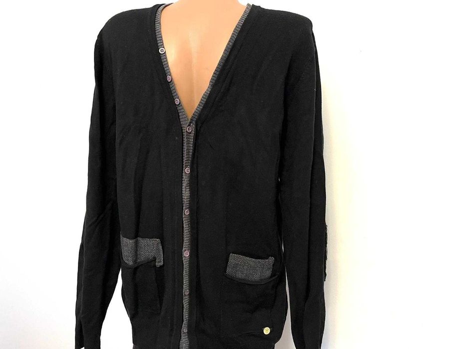 Baci & Abbracci – Cardigan subțire negru, mărimea XL