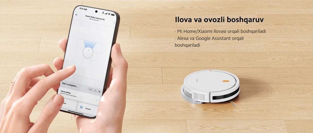 Xiaomi Robot Vacuum Cleaner E5 – 73 000 so‘m/oyiga! Muddatli to‘lov!