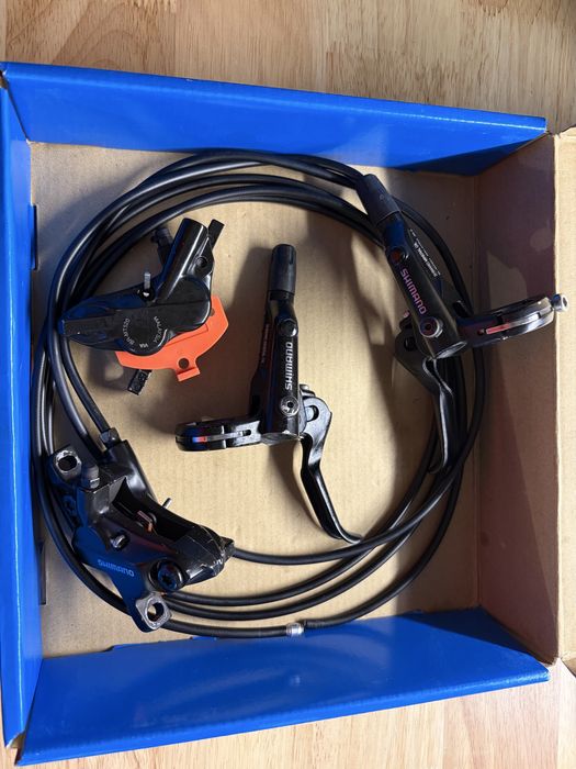 set frane mtb 4 pistoane shimano mt520