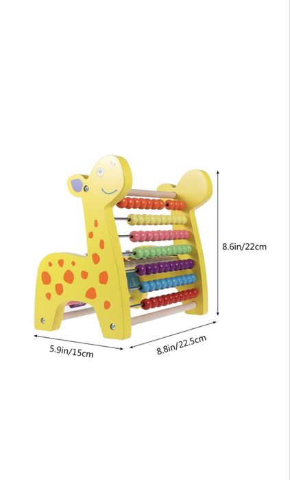 Numaratoare Lemn Girafa - xilofonul si cuburi de lemn Educativa