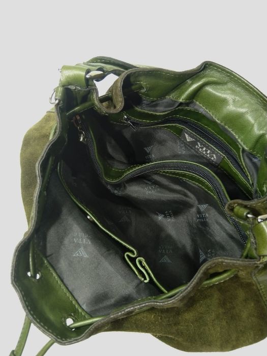 Geantă piele verde Italia