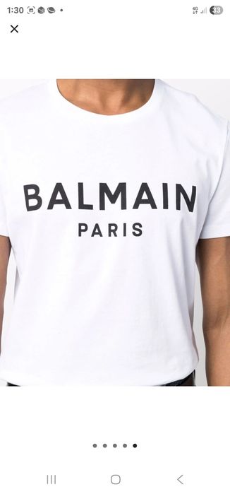 Тениска Balmain Farfetch памучна чисто нова