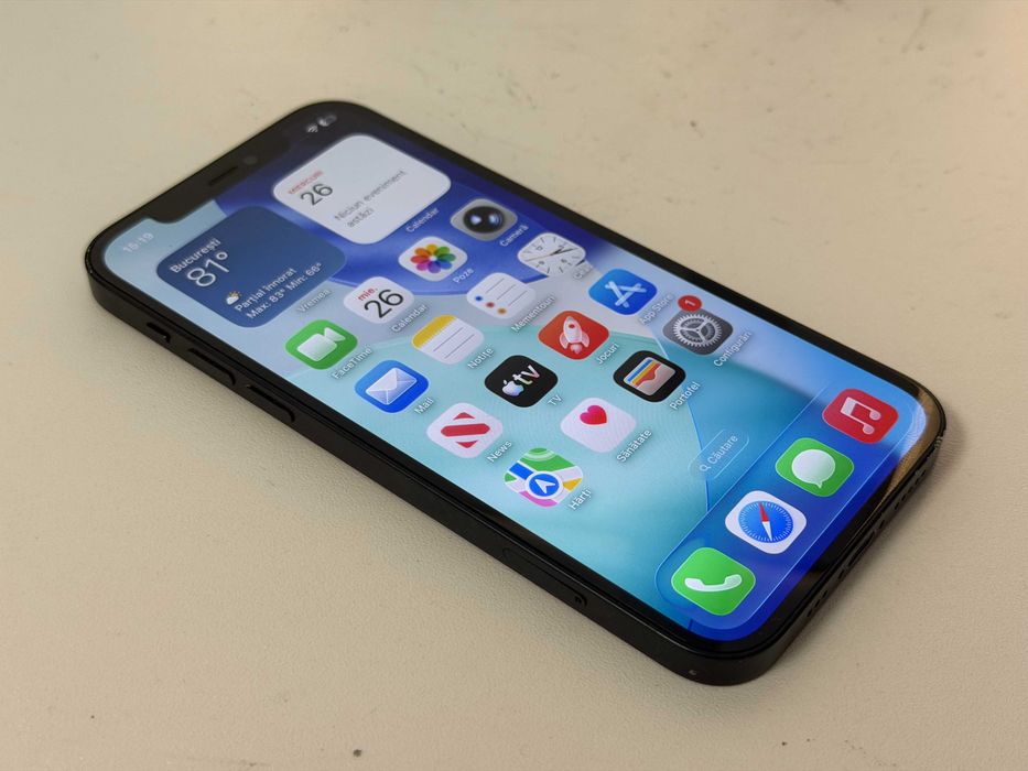 iPhone 12, Black, 128Gb, Liber de retea | Cod - G848
