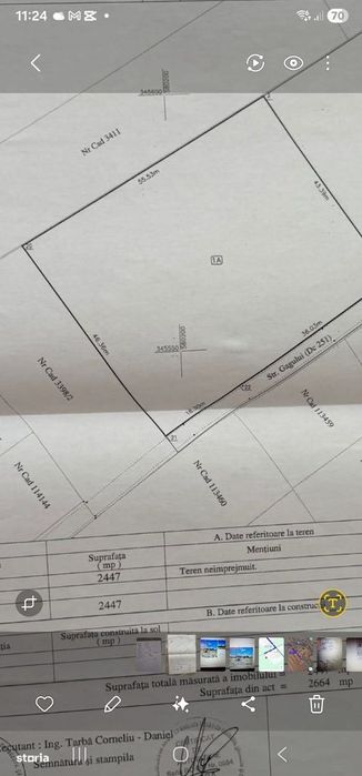 teren intravilan, Corbeanca, Ostratu, Gagului, 2447 mp, desch 55 ml