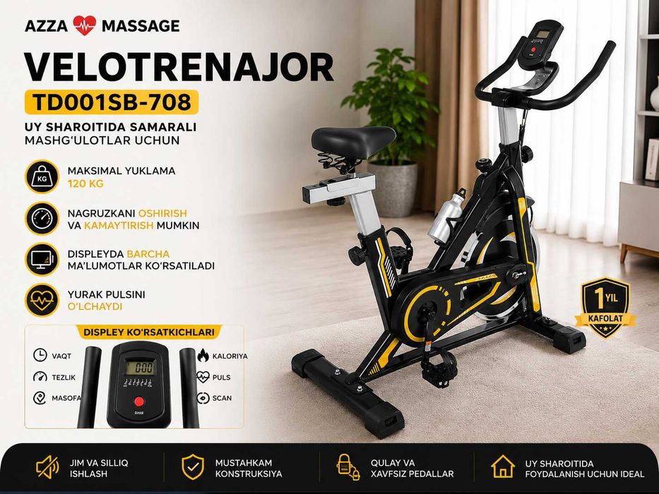 Fitness zalga vaqt yo'qmi? Velotrenajor sizning uyingizda!