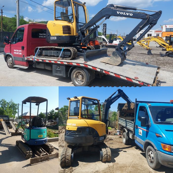 MINIEXCAVATOARE de închiriat mini buldo excavator 2/4 tone