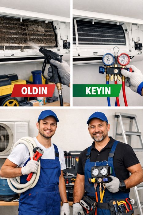 Kansaner usta 24/7 konditsioner kanditsioner remont ustanovka