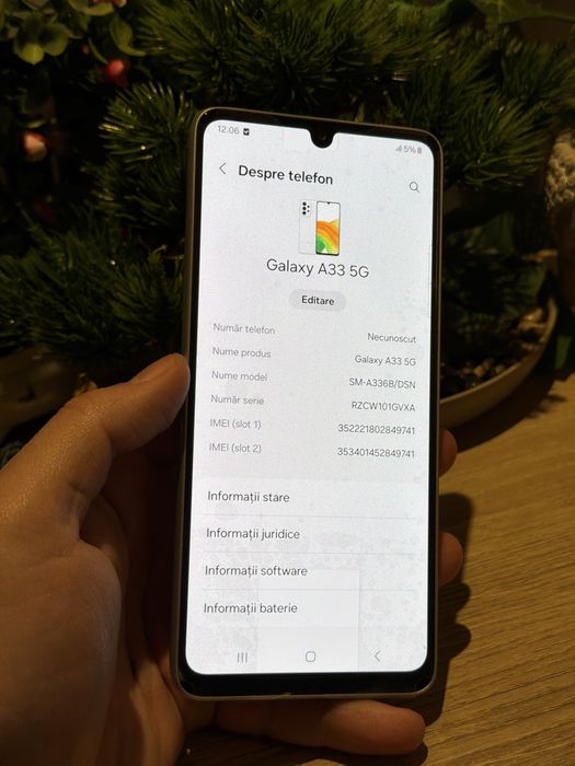 Samsung A33 Alb ‼️NOU‼️Garantie‼️
