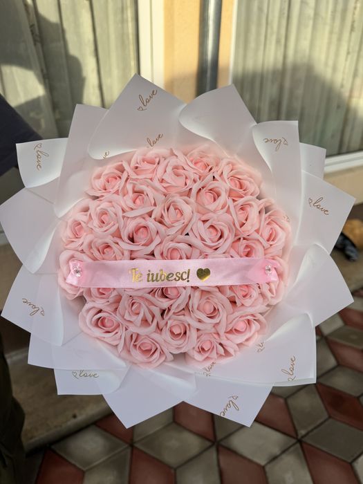 Buchet trandafiri din sapun