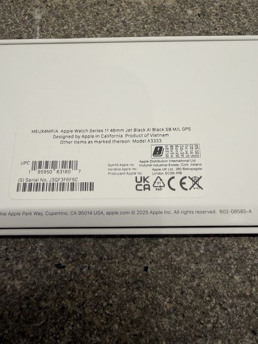 Чисто Нов! Apple Watch 11 46mm Jet Black 36м. Гаранция