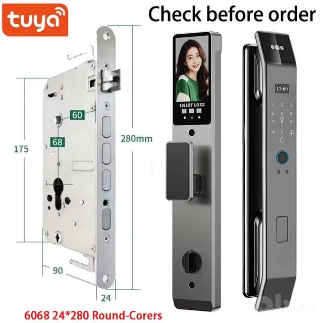 Умный замок с распознаванием лица отпечатков и видеоглазком Smartlock