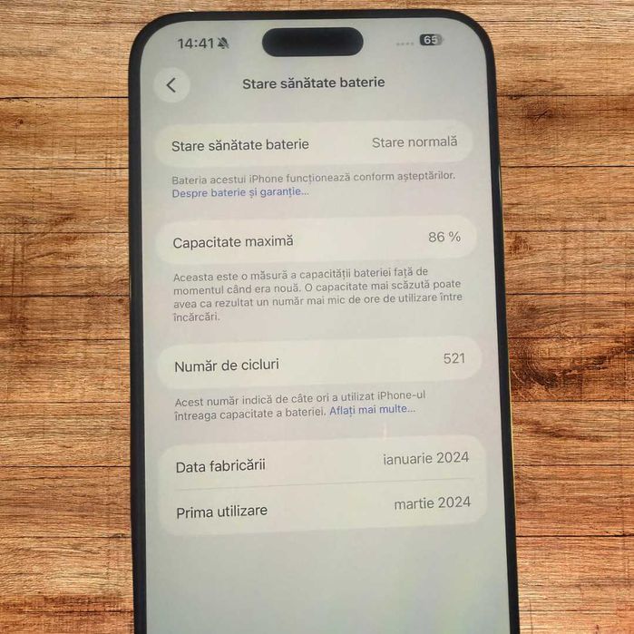 iPhone 15 pro Max, 256 GB, White Titanium + Husa trendy