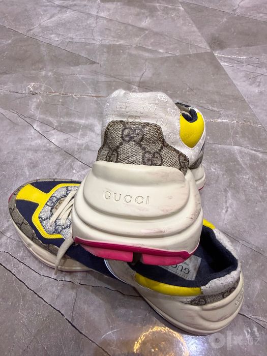 Authentic Gucci Rhyton GG Supreme Canvas Sneakers