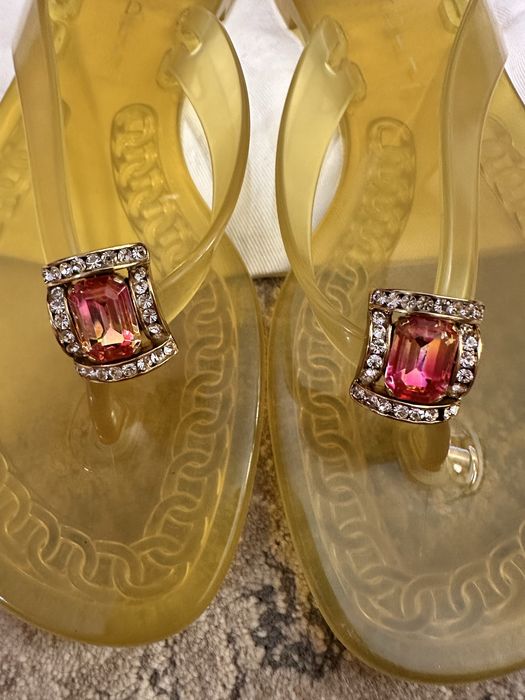 Оригинални чехли с камъни Casadei Jelly, 35