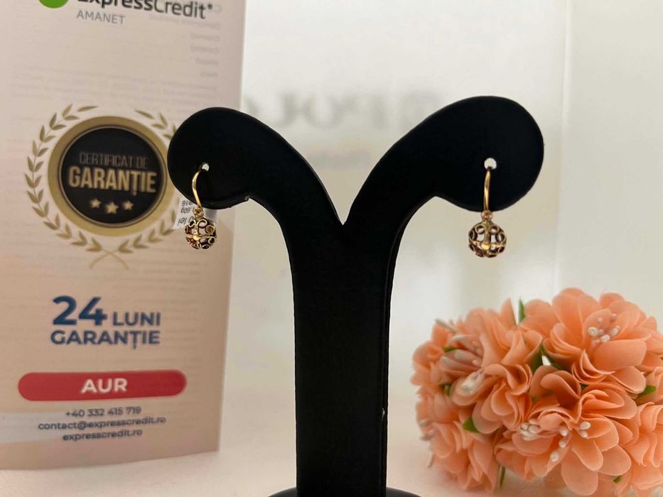 Cercei Aur 14k 1.60g (AG16 Moldova b32979)-Garantie 2 ani!