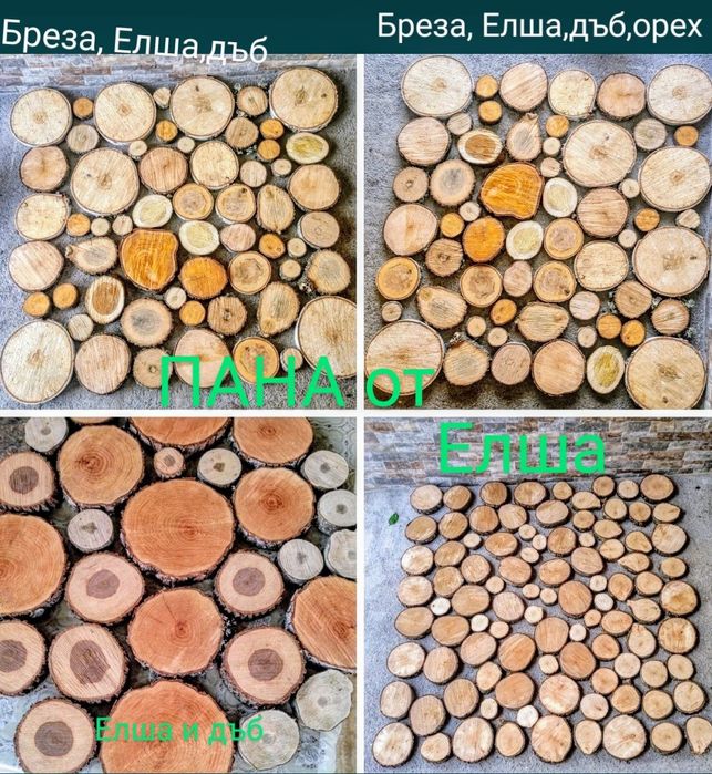 Дървени шайби Дъб,Елша,Бреза,Габер,Бор,Орех,Върба,Леска от 1 лв