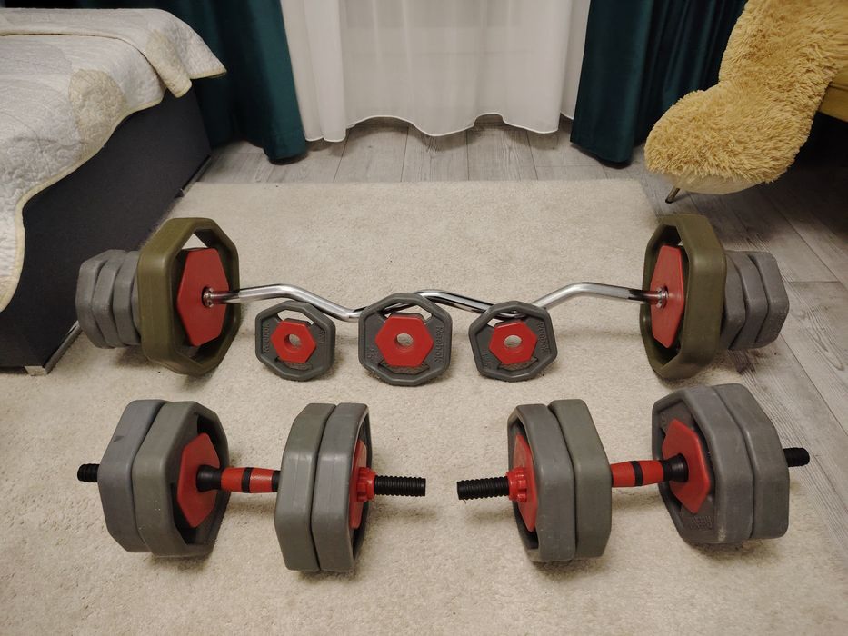 Gantere + bara Z + 100 kg