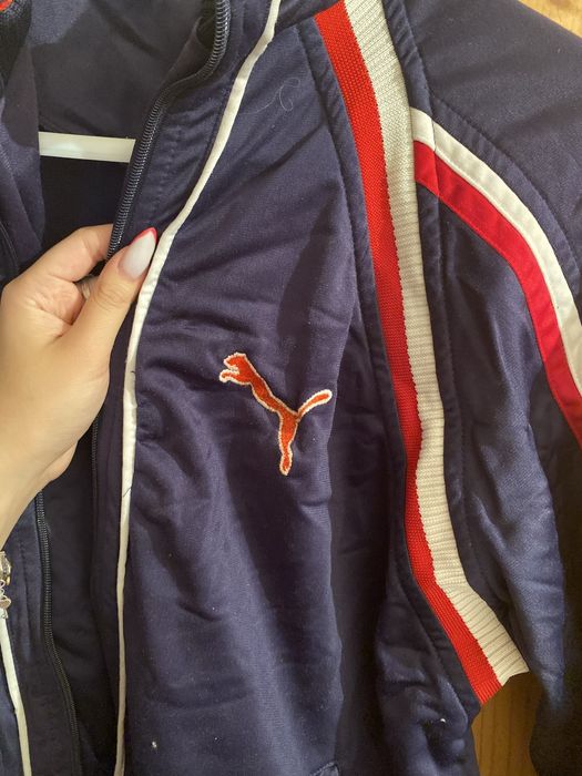 Дамски син суичър Puma