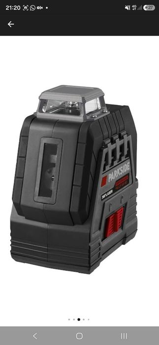 Laser verde PARKSIDE PERFORMANCE 4V HG08301  360  grade PKLLP B3 Nivela