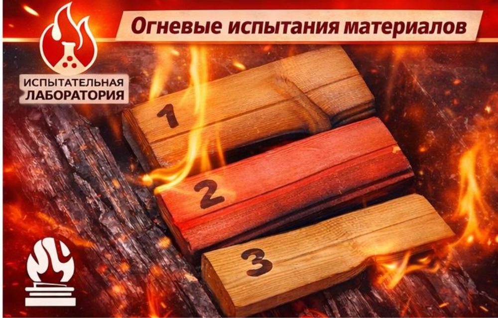 Испытание огнезащитной обработки в Алматы. Протокол и акт по ГОСТ