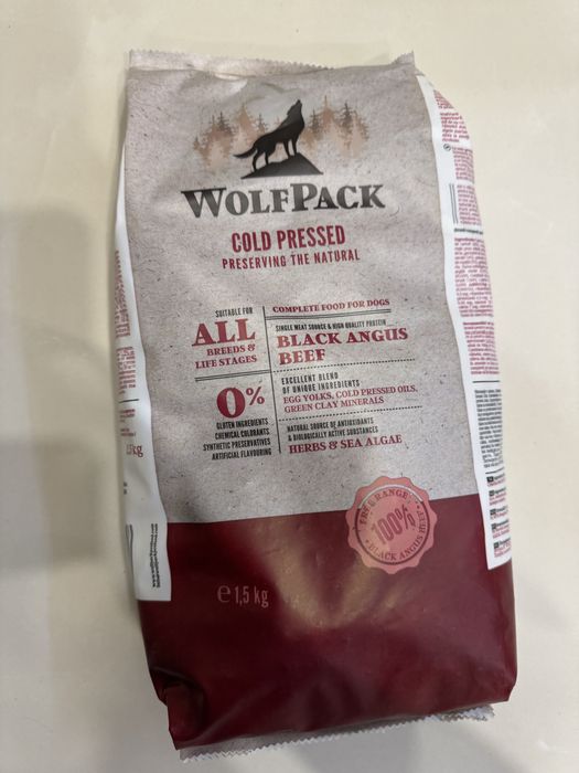 Кучешка храна WolfPack 1.5кг