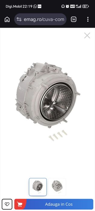 cuva mașina spălat