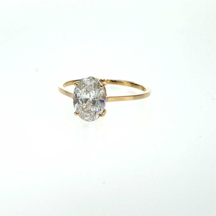 Inel logodna aur galben - 14 kt. cu Diamant de 2.05ct. tw.(Lab-grown)