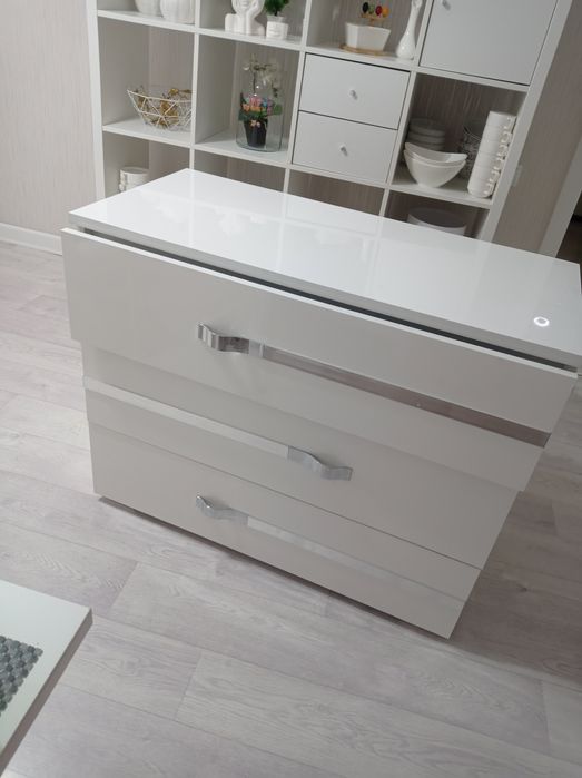 Комод глянец белый