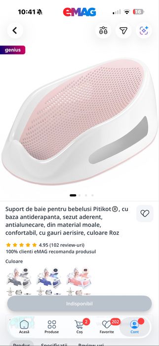 Vand suport cadita baie nou