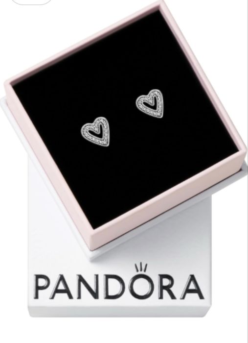 Обеци pandora сърчица