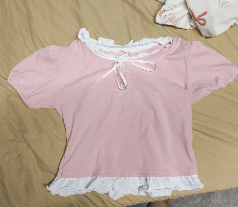 Розовая футболка jirai kei