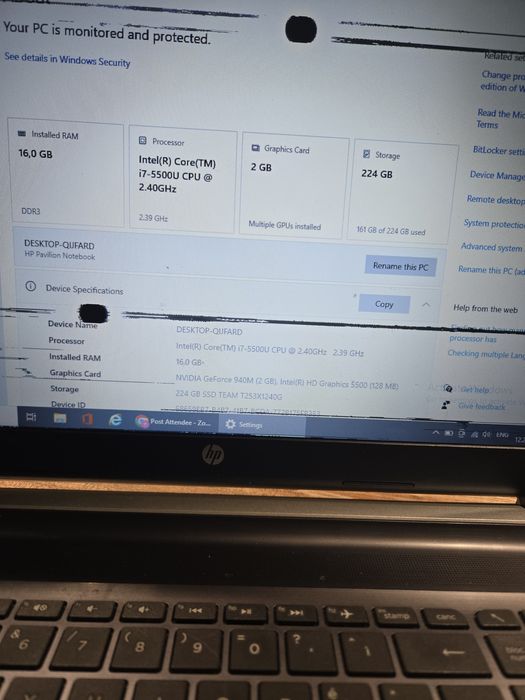 i7 225ssd hp pavilion laptop