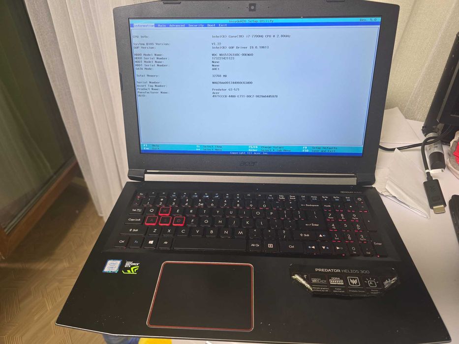 геймърски лаптоп Acer Predator Helios