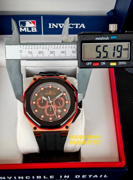 INVICTA Akula black gold 55 mm, Инвикта нов ръчен часовник