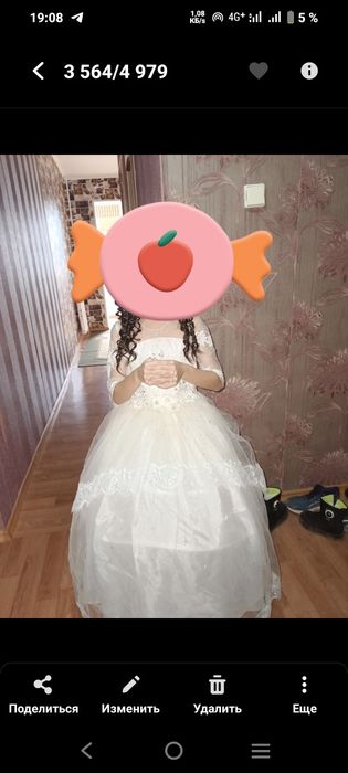 Бальное платье для девочки размен подойдёт от 7-9 лет