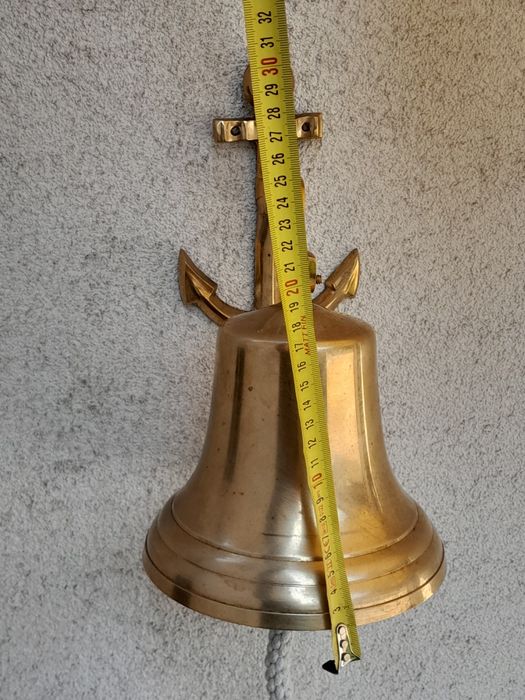 Clopot  mare cu ancora din alamă.