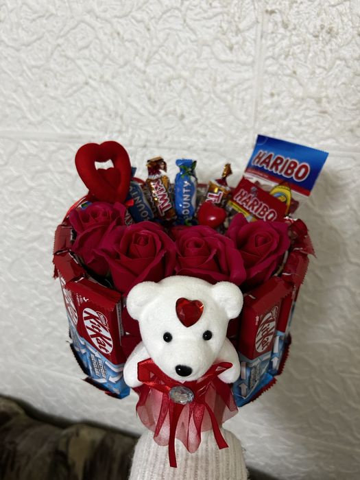 Aranjament dulciuri valentines day