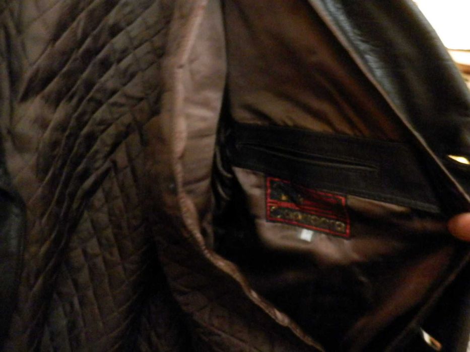 Manta Piele Naturala Armata Securitate cu Epoleti Dublura CAPRIOARA