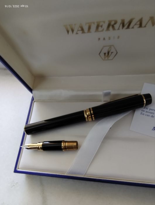 Stilou Waterman original cu penita din aur de 18K