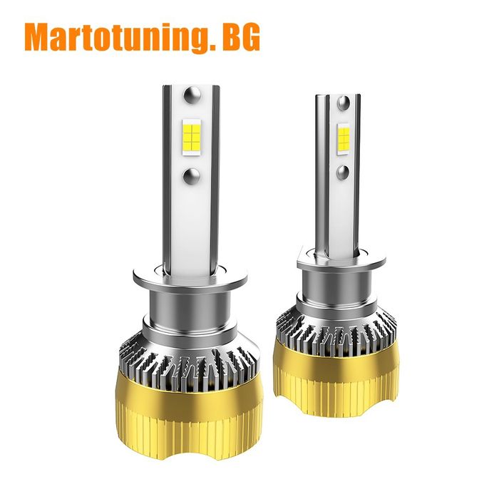 2 броя умалени LED CANBUS диодни авто лед крушки H7 H11 Н1 Н3 Н4 9