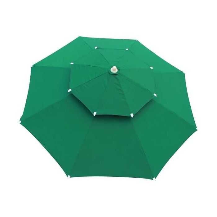 Градински/Плажен чадър с двоен покрив/отвор против вятър-усилен плат