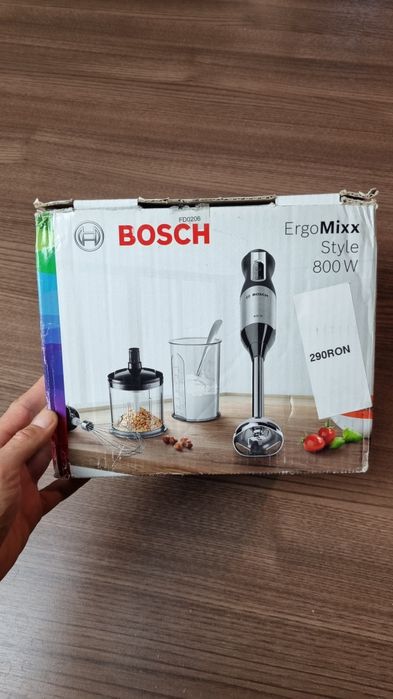 Blender Bosch 800 W, Ergo Mixx Style, cu toate accesoriile incluse