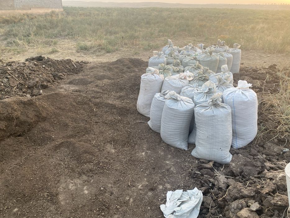 Гөң бар шіріген қаппен ! Перегной в мешках