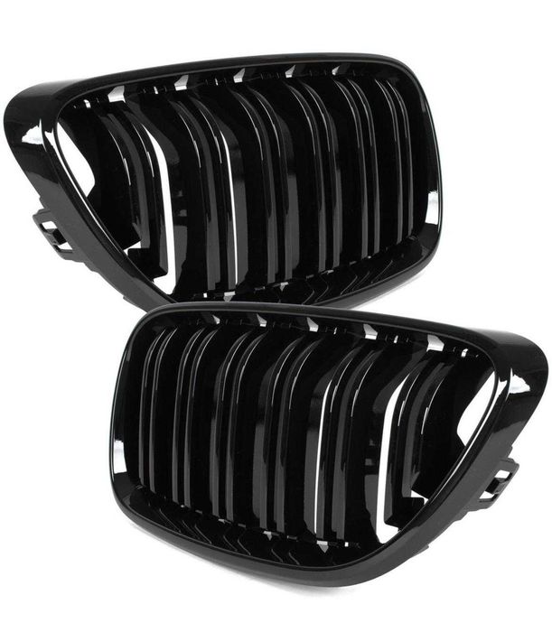 Grile duble BMW Seria 2 F22 F23 F87, 2014-2021, Negru Lucios, RADUS