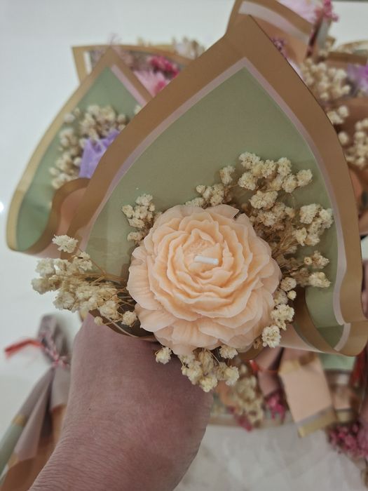 Buchetele parfumate cu foare din ceara de soia