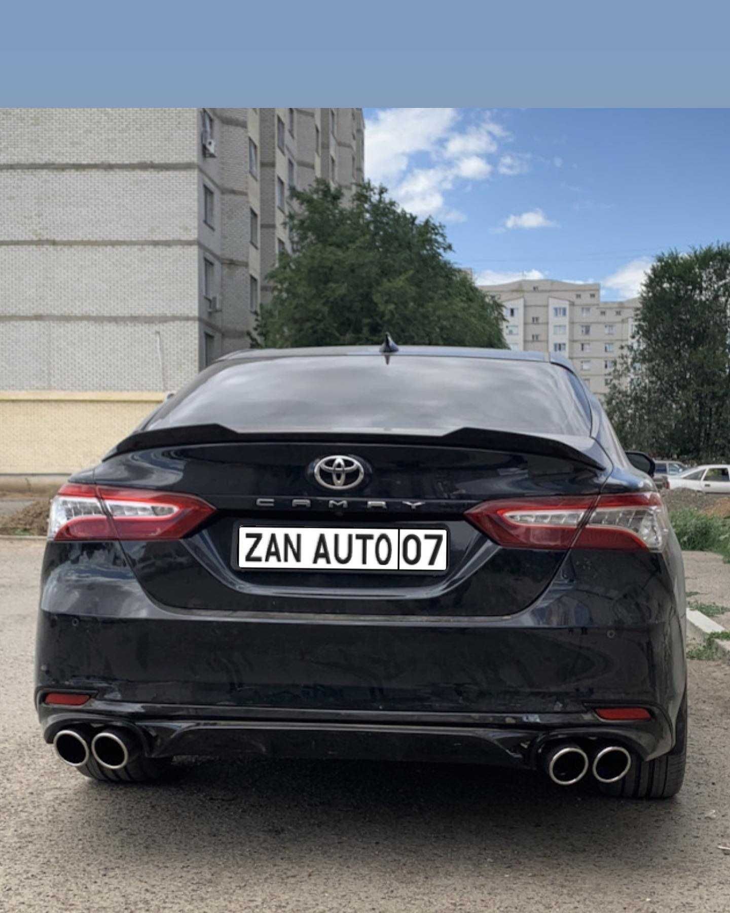 Накладка на задний бампер - Диффузор Камри 70, Camry XV70 Toyota ...