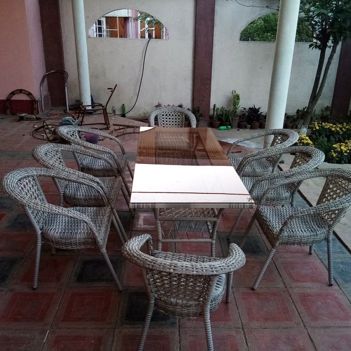 Ratan stol stul 4 kishilik